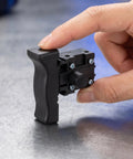 Rugged Reciprocating Saw Switch Replacement For Electric Chainsaw And Handheld Power Tools Featuring Rock Solid Locking Trigger shown in hand.