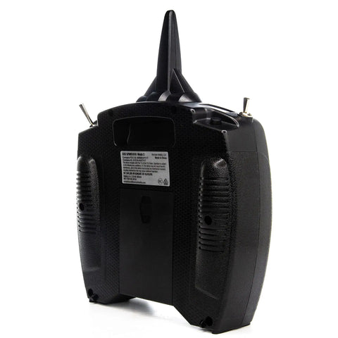 Back view of DXS Transmitter With AR410 Receiver, features ergonomic grip for precise fatigue free control in RC performance upgrades.