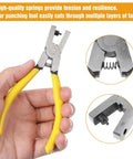 Leather Hole Punch Tool Plier For Belts Watch Bands Shoes And Leather Crafts One Hand Operation Carbon Steel With Silicone Handles