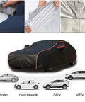 Heavy Duty Waterproof Car Cover For Tesla Cybertruck With Uv Protection Scratch Resistant Outdoor Weatherproof Shield, black cover on a truck.