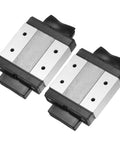 Two Pack MGW12C Linear Bearing Carriage Blocks With Mini Guide For 24mm Linear Motion Slides Ideal For 3D Printers CNC Machines Robotics And DIY Projects Sturdy And Smooth Linear Motion, two-pack metal carriage blocks