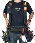 Pro Framer Combo System Tool Belt With Suspenders Do It All Rugged Heavy Duty Construction Pouch Set worn by model