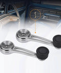 Top Grade Chrome Alloy Manual Window Crank Lever For Cars With Textured Black Knob Smooth Operation Perfect For Daily Driving And Garage Restoration Projects, chrome lever