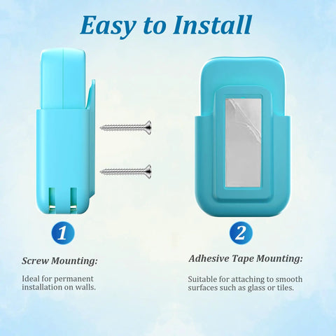 Installation options for Blue Kids Timer For Tooth Brushing Bath Time And Shower Routines Kid Friendly Countdown Clock