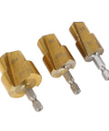 Kickstart Your Plumbing Game With This High Carbon Steel Step Drill Bit Kit For Precise Pipe Reaming On Ppr and Pv C Pipes And Accurate 19mm 24mm Or 31mm Sizing That Speeds Up Installation And Saves You Serious Time. 3 brass step drill bits