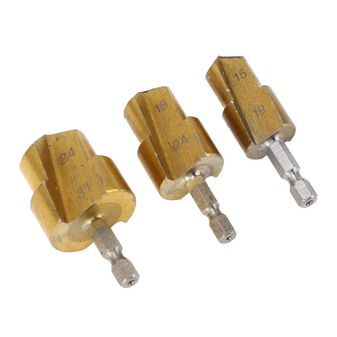 Kickstart Your Plumbing Game With This High Carbon Steel Step Drill Bit Kit For Precise Pipe Reaming On Ppr and Pv C Pipes And Accurate 19mm 24mm Or 31mm Sizing That Speeds Up Installation And Saves You Serious Time. 3 brass step drill bits