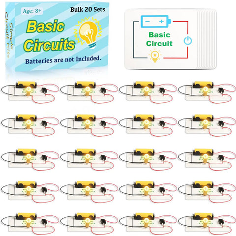 20 Sets STEM Electric Circuit Kits For Kids Ages 8 And Up Learn Basic Circuits With Bulbs Switches And Battery Holders