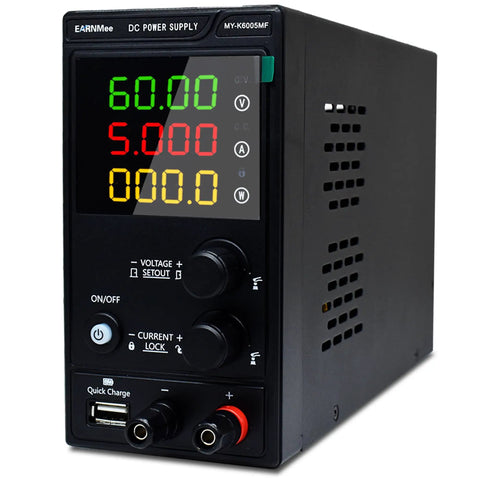 High Precision Variable Power Supply 60V 5A 300W Bench Regulated Unit With 4 Digit LED Display USB Port and Adjustment Knobs