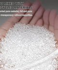 Close-up of transparent polyurethane material granules for making Transparent Polyurethane PU Air Hose 98.4ft Long 30m.