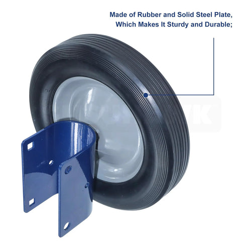 2 Pack Gate Wheel For Round Tube Gates One And Five Eighths Inch To Two Inch Diameter Durable Rubber And Solid Steel Plate Wheel.