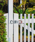 Beefy 2 Pack Heavy Duty Toggle Clamp Latch 4003 Adjustable Quick Release Pull Latch 1320 Lbs Holding on white gate.