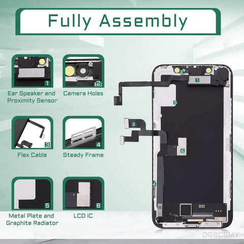 IPhone X Screen Replacement LCD 3D Touch Digitizer Full Assembly With Ear Speaker Proximity Sensor 5.8 Inch for IPhone X Models