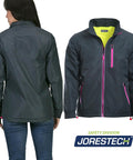 Hi Vis 4 In 1 Reversible Work Jacket With Removable Sleeves For Construction And Roadwork ANSI ISEA 107 2020 Class 3 Type R Safety Coat With Reflective Tape For Low Light Visibility Ideal For Warehouse And Field Jobs in grey front and back view.