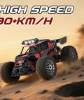 High Speed 30 KMH All Terrain RC Car 1 14 Scale Remote Control Truck With 2.4GHz Radio on dirt track with dust trail