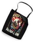 Dragon Boat Racing Tote Bag For Festival And Race Day, Bold Dragon Boat Artwork Canvas Carryall with dragon and paddlers on design