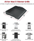 17 By 13 Inch Cast Iron Griddle For Gas Grills And Stovetops with dimensions displayed, suitable for various 2-3 burner grills
