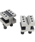 Beefy Hardened Steel V Block With Clamp Set 1-3/8 x 1-3/8 x 1-3/16 90 Degree Precision Machinist Gauge For Mill And Lathe Multi Purpose V Block Tool With High Squareness And Parallelism, hardened steel V blocks with clamps