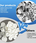 Comparison of 50 Sets 2.25 Inch Bottle Opener Button Badges With Magnetic Backing showing quality differences