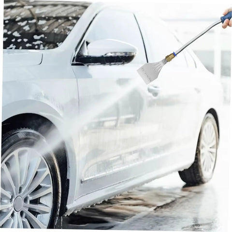 Balacoo Industrial Air Blower Nozzle For Precise Cleaning And Fast Drying spraying water on a car tire, aluminum alloy material.
