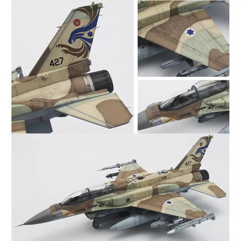 Dope F-16I Sufa Israel Air Force 1 48th Scale Plastic Model Kit With Authentic Weapons Loadout and detailed cockpit views.