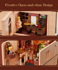 Interior details of Vintage European Grand Theater Building Set With Crystal Chandelier, Transparent Dome And Expandable Street Scenes