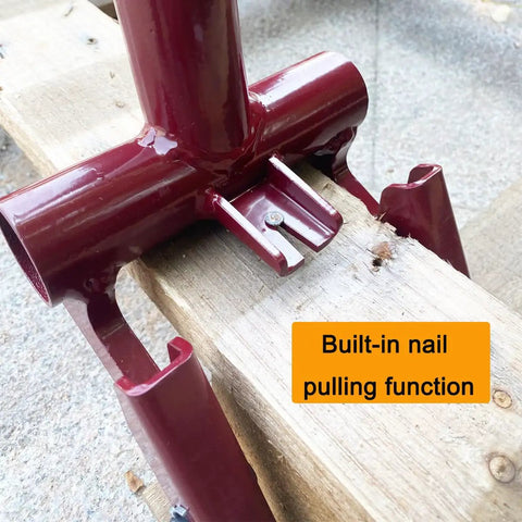 Pallet Buster Head With Articulating Pivot Action For Quick Pallet Disassembly No Handle Needed, built-in nail pulling