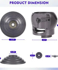 Dimensions and components of Ball Wheel And Vacuum Head Connector Replacement For V10 V11 V15 Vacuum Cleaners