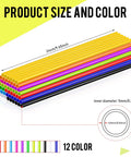 216 Piece Spoke Skin Set For Bikes And Motorcycles, 12 Color Rim Wraps, 9.45 inch length, multi-colored tube design