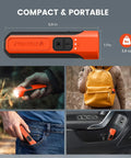 Flat USB C Rechargeable LED Flashlight With 6 Modes Ultra Bright Handheld Light in pocket, bag, and car compartment