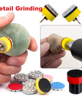 Mini Diamond Polishing Pad Set 1 inch with 14 grits for detail grinding on jade and stone using small sander tools