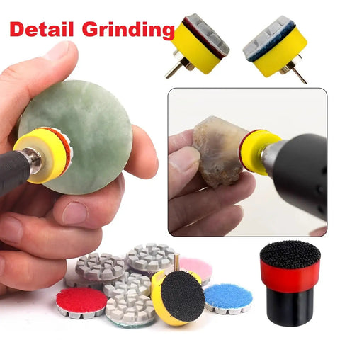 Mini Diamond Polishing Pad Set 1 inch with 14 grits for detail grinding on jade and stone using small sander tools