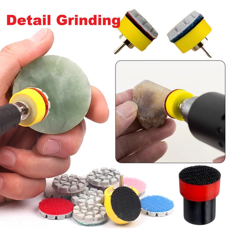 One Inch Diamond Polishing Pad Kit For Detail Finishing, 14 Piece Grit Range From 50 To 10000, Water Sanding Discs in use
