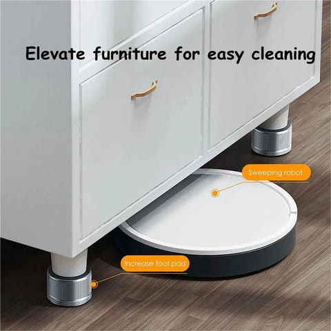 Adjustable Metal Furniture Leg Boosters 10 Pack Leveling Feet For Sofas Tables Cabinets Heavy Duty Floor Protectors with robot