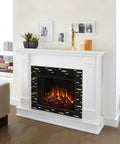 Fireplace with Peel And Stick Backsplash Wood And Metal Mosaic Tiles for Kitchen Self Adhesive No Grout No Mess DIY Friendly