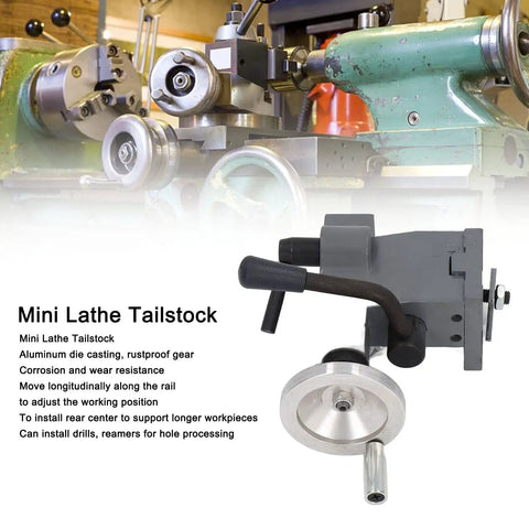 Premium Mini Lathe Tailstock Rear Center Mount Replacement For 0618 CJ18A 7x12 7x14 with aluminum die casting.