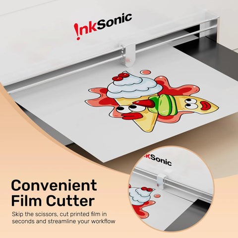 InkSonic film cutter for A3 DTF Printer R1390 Upgrade With Curing Oven And Laptop 13 Inch Print Width T Shirt Printer