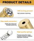 10 Piece Industrial Grade Stainless Steel Spring Plunger 7.5 By 5.5 Mm showing CNC turning process and high-quality springs.