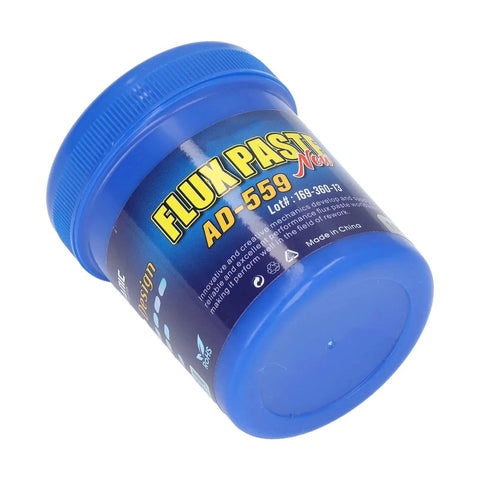 3.5 Oz Soldering Flux Tin Paste For Easier Soldering Low Smoke High Purity Ideal For PCB Repair Electronics And DIY Projects Soldering Aid For Sensors And Small Devices in a blue jar