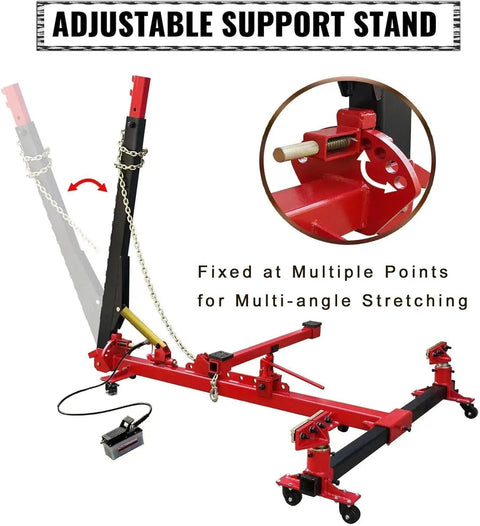 Image of KT 255 Auto Body Puller Frame Straightener Kit with adjustable support stand for mobile shop use and 90 degree post swivel.
