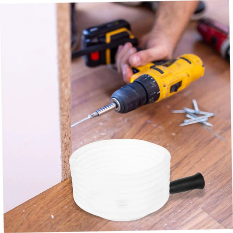 Transparent Drill Dust Collector Cover For Electric Drills And Grinders With Rock Solid Debris Shield to tame dust while drilling.