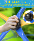 Close-up of hand holding durable climbing grip on 6 Ft Geometric Dome Climber For Kids Indoor Outdoor Play Set With Durable Climbing Grips
