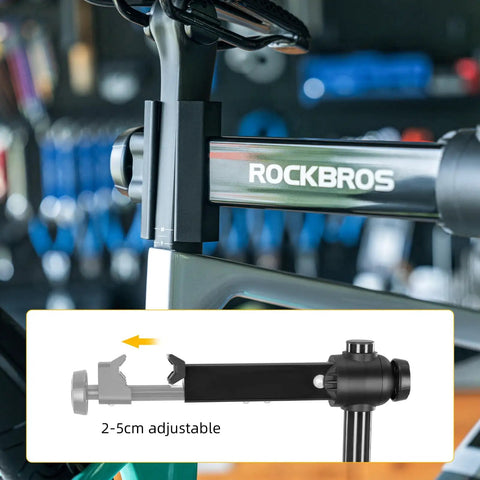 Beast Bike Repair Stand Up To 66 Lbs Aluminum Alloy Portable Home Shop Maintenance Stand clamp detail with adjustable range