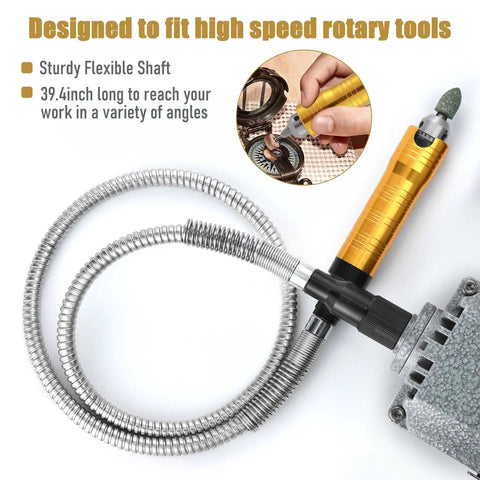 Beefy 6.5mm Flex Shaft Rotary Tool 1000W 30000 RPM Workhorse with flexible shaft for metalworking and carving