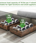 Low Profile Nylon Caster Wheels 1/2 Inch Smooth Rolling Swivel Casters For Light Furniture And Home Appliances loaded under a bed.