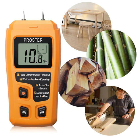 Wood Moisture Meter Digital Pin Type Moisture Detector For Wood Firewood Paper And Floor With Easy To Use Damp Tester