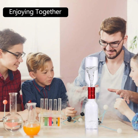 Tornado Maker Weather Toy Set With Ultra Light Aluminum Tube Watertight Tornado Kit For Kids Includes Two Empty Bottles Blue Totally Hands-On Weather Experiments And STEM Play used by children and adult.