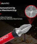 Diamond Grit PH2 Screwdriver Bit Set 10 Piece Magnetic Drill Bits For Stainless Steel Screws Anti Slip Grip Hardened S2 Steel