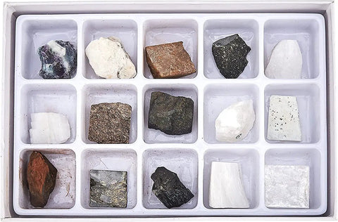 Mineral Science Kit For Kids Hands On Geology Fun With Real Rock Specimens Discover 15 Minerals Magnifying Glass Included