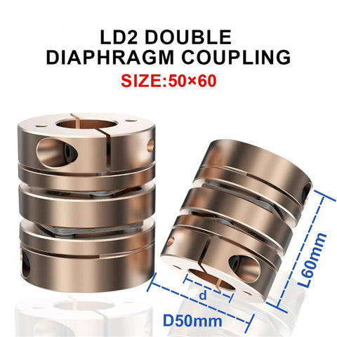 Heavy Duty Aluminum Flex Disc Coupling For Industrial Pumps And Motors High Precision Shaft Connector fits 50mm x 60mm size