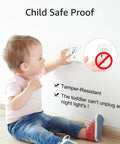 Child interacting with a tamper-resistant outlet from the Straight Up Dependable USB C Wall Outlet With Soft Night Light, 20 Pack 24W Fast Charging Socket.